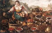 CAMPI, Vincenzo The Fruit Seller oil on canvas